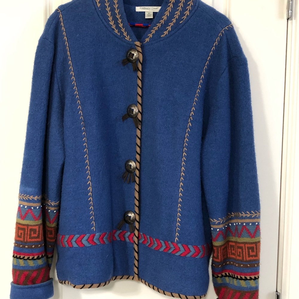 Boiled wool lightweight jacket